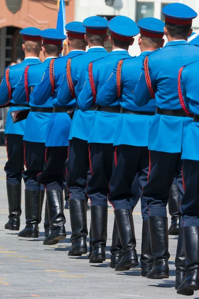 Soldaten in leger parade — Stockfoto