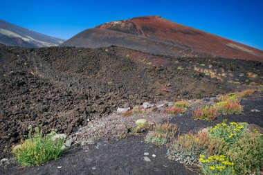 Etna yanardağı kraterler Sicilya, İtalya