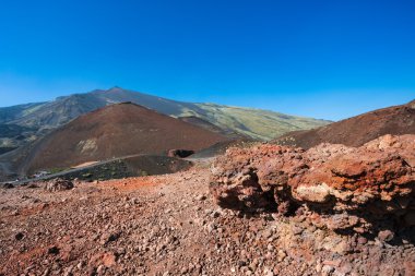 Volkanik kayalar Etna, İtalya