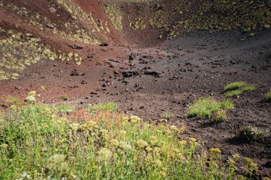 Etna yanardağı kraterler Sicilya, İtalya