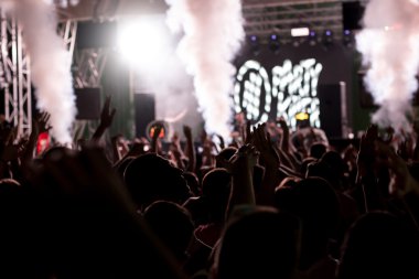 İnsanlar konser partide