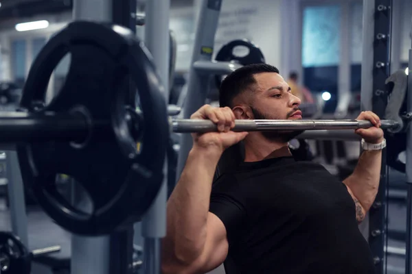 Bodybuilder Working Out Gym Determination — Stock Photo, Image