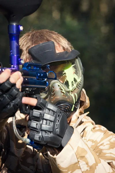 Paintball sportovní hráče — Stock fotografie