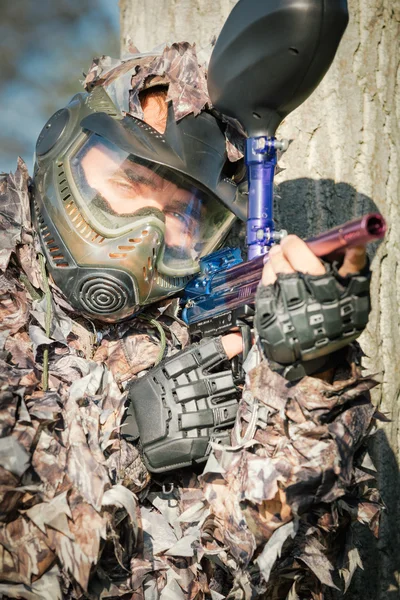 Paintball sportovní hráče — Stock fotografie