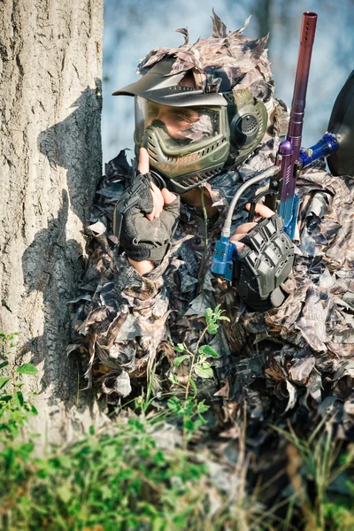 Paintball sportovní hráče — Stock fotografie