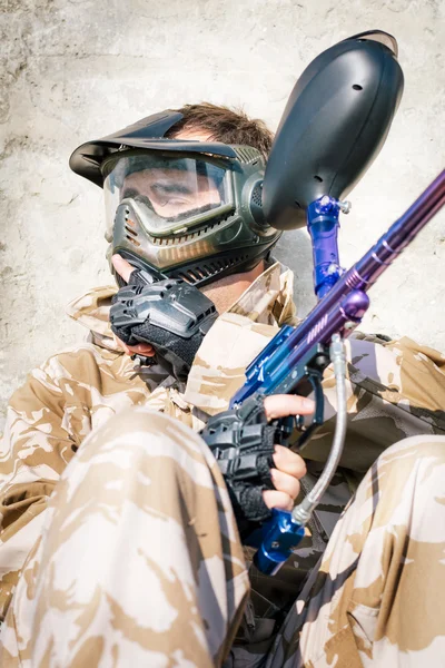 Paintballspieler — Stockfoto