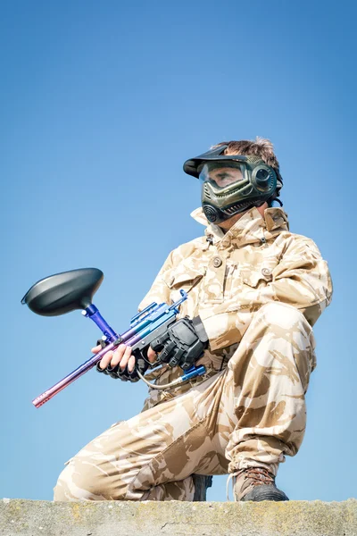 Paintball sport player — Stock Photo, Image