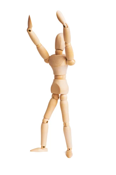 Wooden mannequin isolated on white — Stock Photo, Image