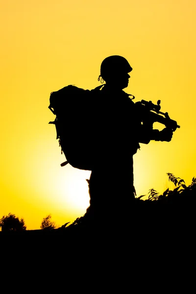 Soldier Silhouette — Stock Photo, Image