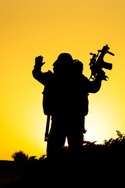 Soldier Silhouette — Stock Photo, Image