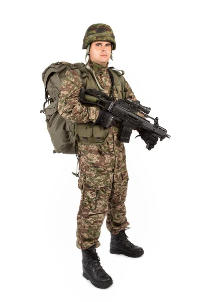 Soldier isolated — Stock Photo, Image