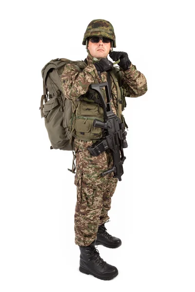 Soldier isolated — Stock Photo, Image