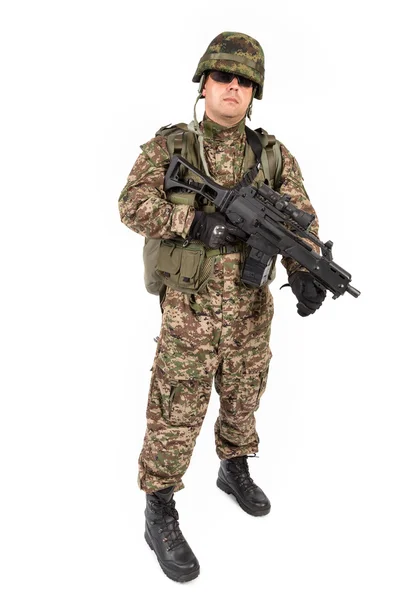 Soldier isolated — Stock Photo, Image