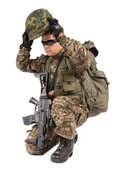 Soldier isolated — Stock Photo, Image