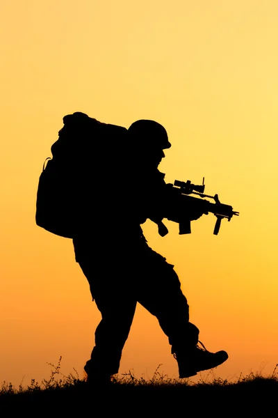 Soldier Silhouette — Stock Photo, Image