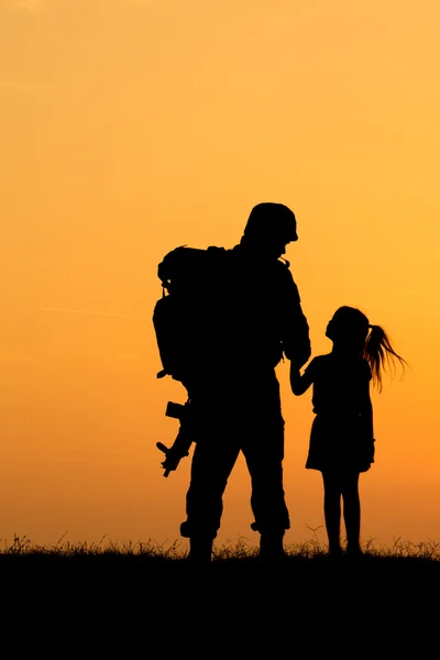 Soldier Silhouette — Stock Photo, Image