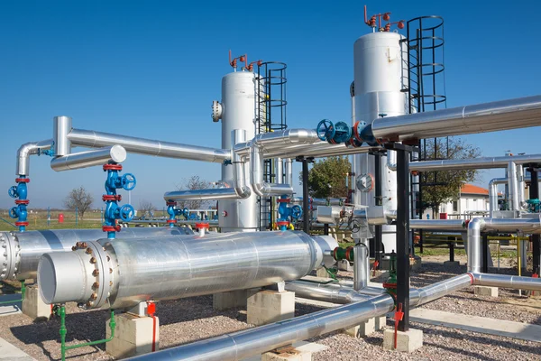 Unidade de processamento de petróleo e gás — Fotografia de Stock