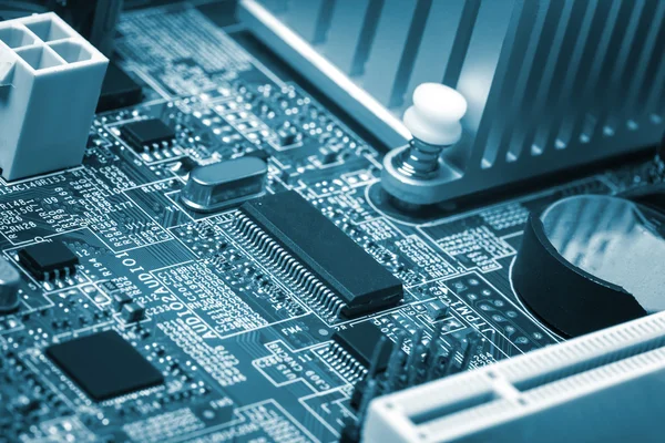 Computer motherboard closeup — Stock Photo, Image