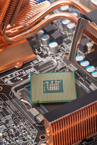 Computer motherboard closeup — Stock Photo, Image