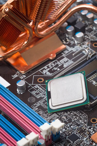 Computer motherboard closeup — Stock Photo, Image