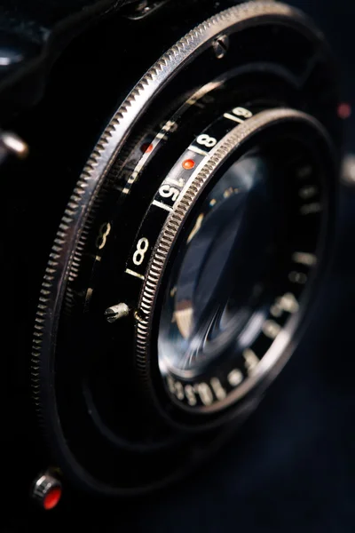 Retro kamera lens yakın çekim — Stok fotoğraf