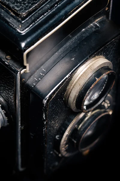 Retro fotoaparát čočka detail — Stock fotografie