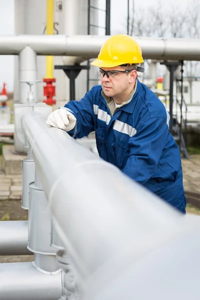 Gas produktion operatör — Stockfoto