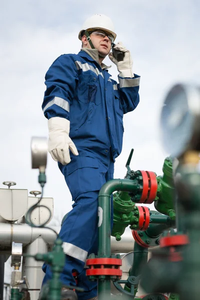 Gas produktion operatör — Stockfoto