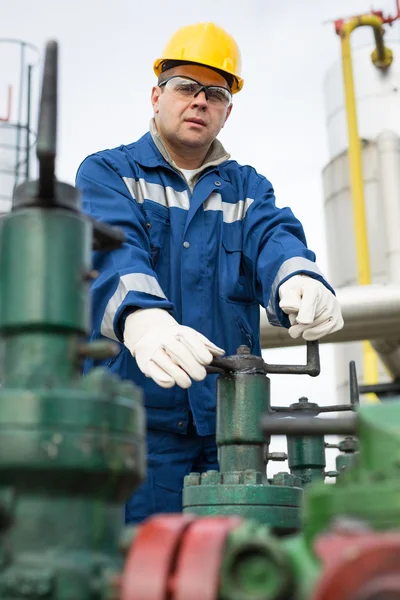 Gas produktion operatör — Stockfoto