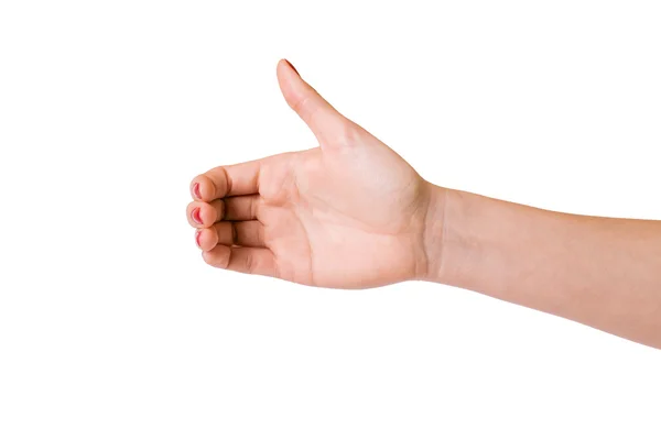 Γυναικεία χέρια πάνω από το λευκό φόντο — Φωτογραφία Αρχείου