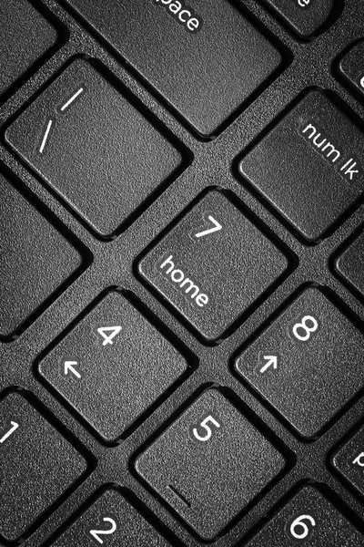 Zbliżenie klawiatury nowoczesnego laptopa — Zdjęcie stockowe