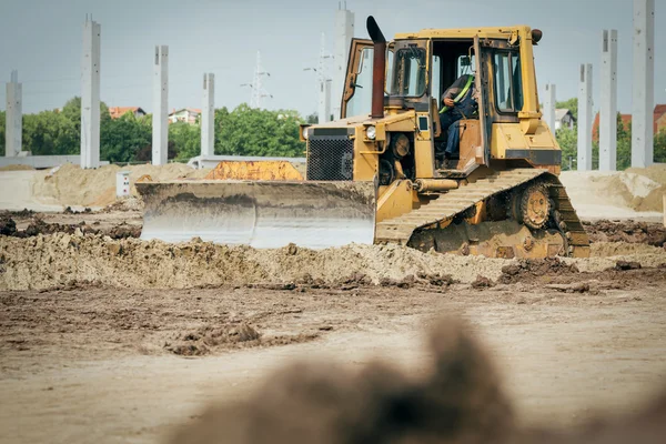 Graafmachine in actie — Stockfoto