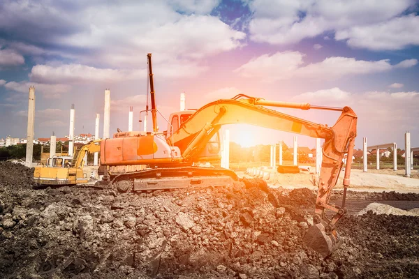 Bagger im Einsatz — Stockfoto