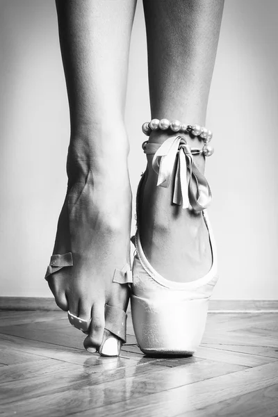 Feet of dancing ballerina