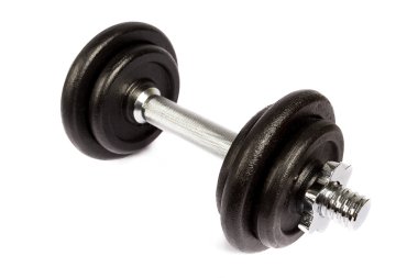 fitness oefening apparatuur halter gewichten op witte achtergrondFitness Egzersiz donanımları halter ağırlık beyaz zemin üzerine