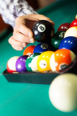 Bilardo masası bilardo topları