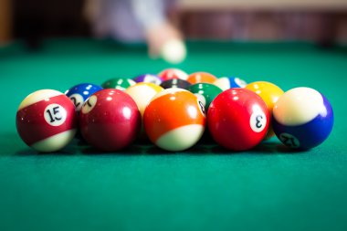 Bilardo masası bilardo topları