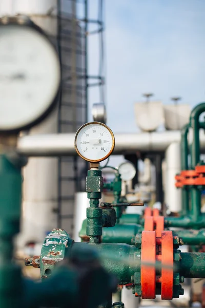 Pressure gauge measuring instrument close up — Stock Photo, Image