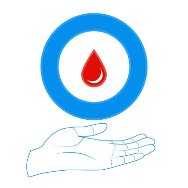 Mavi yüzük Dünya Diyabet Günü 'nün bir sembolü. Şeker hastalarına destek, hastalık önleme. Vektör