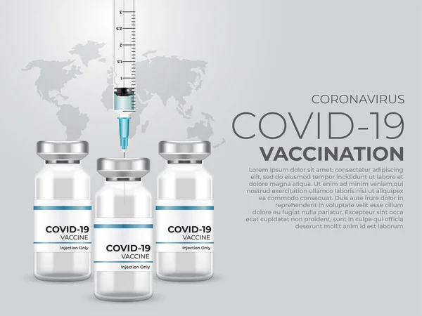 Εμβολιασμός Κατά Του Ιού Του Coronavirus Σχεδιασμός Εμβολιασμός Του Ιού — Διανυσματικό Αρχείο