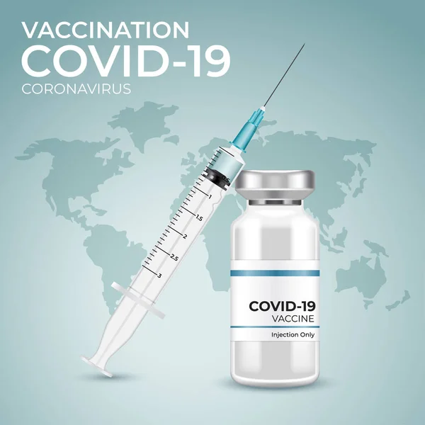 Εμβολιασμός Κατά Του Ιού Του Coronavirus Σχεδιασμός Εμβολιασμός Του Ιού — Διανυσματικό Αρχείο