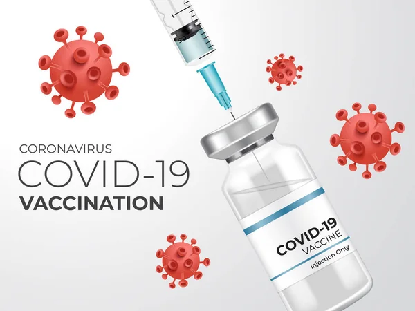 Εμβολιασμός Κατά Του Ιού Του Coronavirus Σχεδιασμός Εμβολιασμός Του Ιού — Διανυσματικό Αρχείο