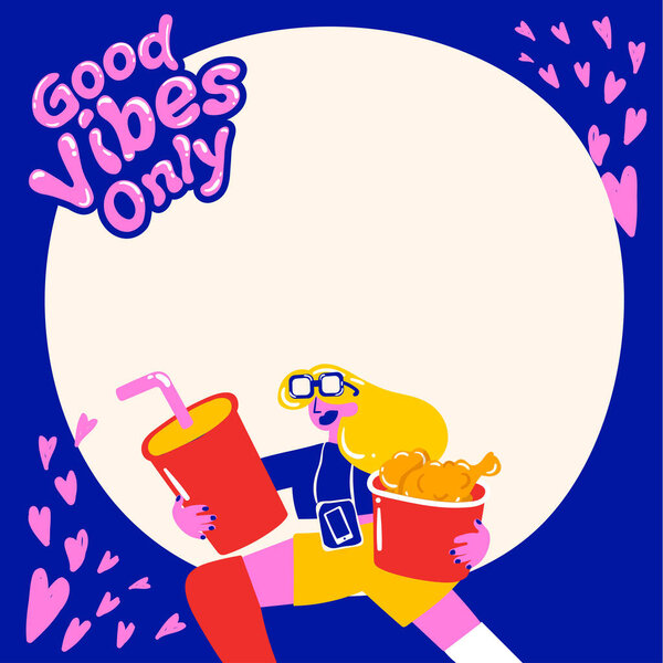 Vector Set of fun and colorful stickers : Vector Illustration