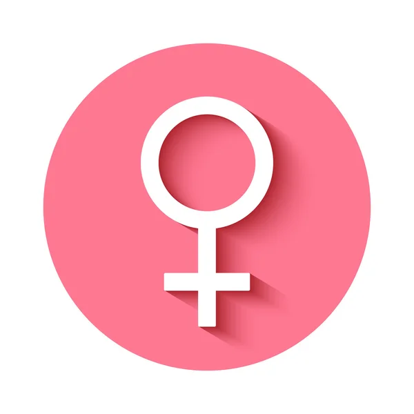 Símbolo de Género Femenino Icono Vector Ilustración — Vector de stock