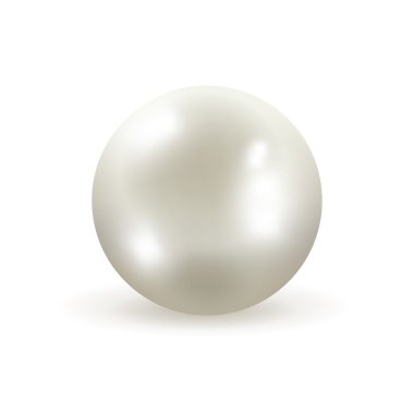 White pearl vector illustration clipart