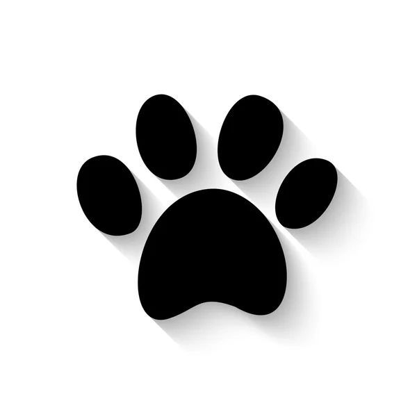 Paw print with shadow — Stock Vector