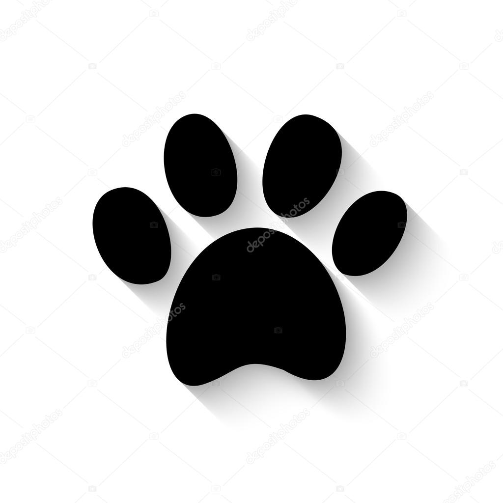 paw print with shadow