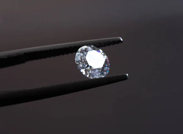 Gros Plan Diamants Sur Fond Noir — Photo