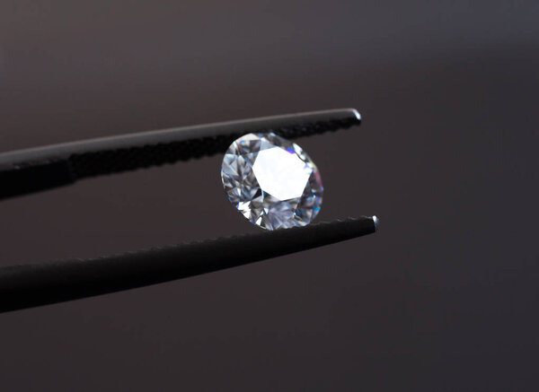 closeup of diamonds on black background