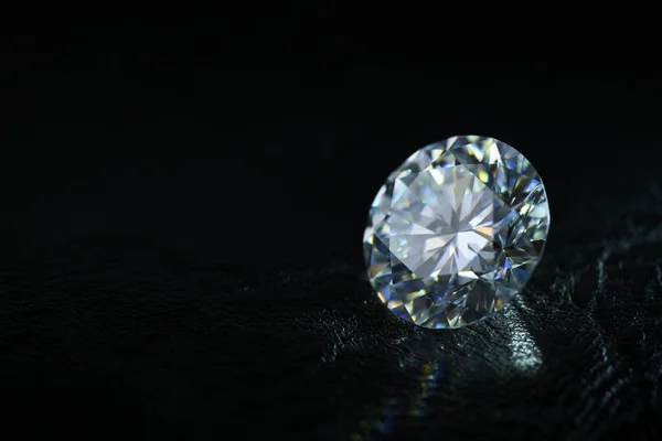 Close Van Diamant Zwarte Achtergrond — Stockfoto